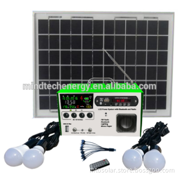 new solar lighting kit with LCD screen and fm radio